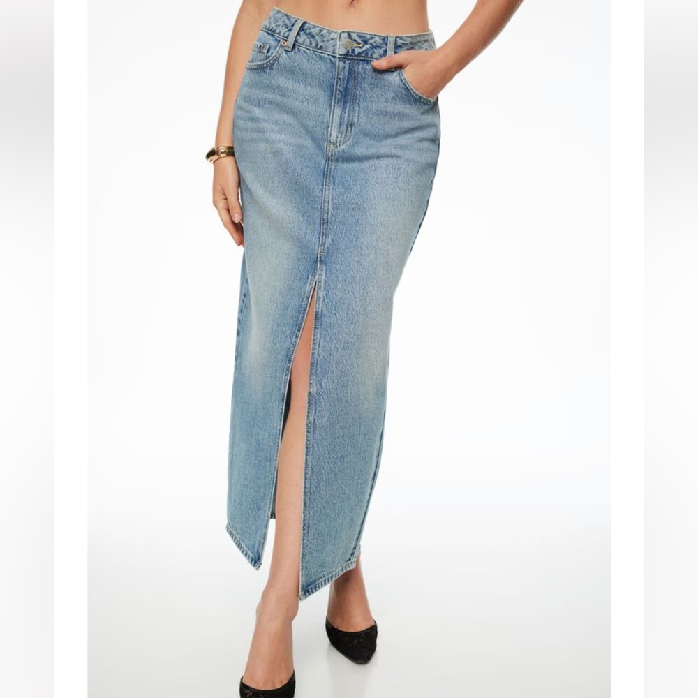 Dynamite Light Blue Denim Maxi Skirt